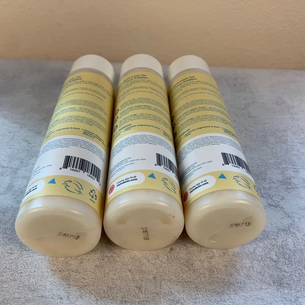 Hello Bello 10oz Conditioner 3pk Birthday Bash Yellow Plant Based Ultra Mild